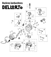 Karburátor Dellorto - Babetta - Originál