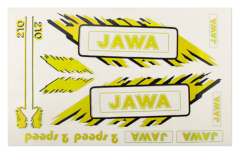 Sada samolepek JAWA - Babetta - žlutá