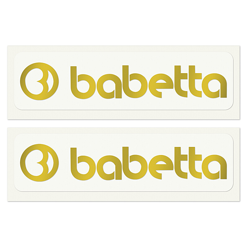 Samolepka Babetta zlatá 13,5x2,5 - 2 ks