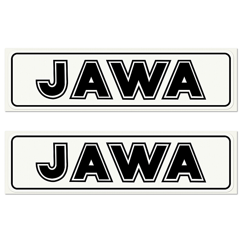 Samolepka Jawa - černá 14,5x4 - 2 ks
