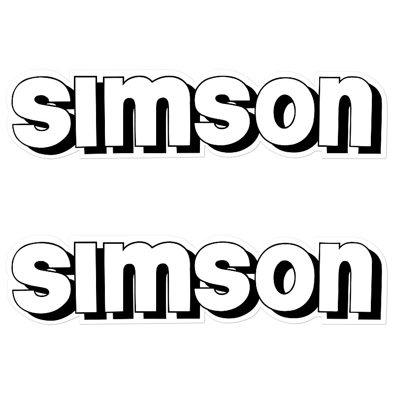 Samolepka Simson bílá - 2ks