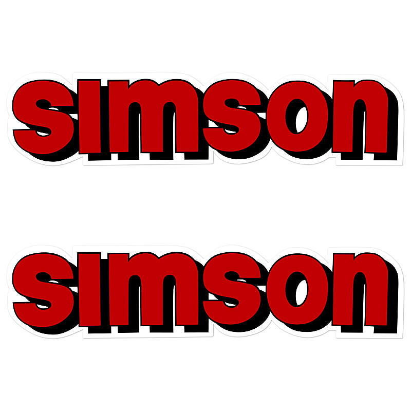 Samolepka Simson rudá - 2 ks