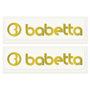 Samolepka Babetta zlatá 13,5x2,5 - 2 ks