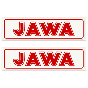 Samolepka Jawa - rudá 14,5x4 - 2 ks
