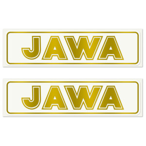 Samolepka Jawa - zlatá 14,5x4 - 2 ks