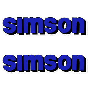 Samolepka Simson modrá - 2 ks