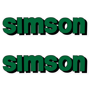 Samolepka Simson zelená - 2 ks