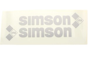 Samolepka SR50 nápis Simson - STŘÍBRNÁ