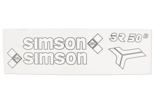 Samolepka Simson SR50 - sada - bílá