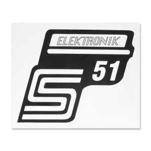Samolepka schránky Simson S51 Elektronik - šedá