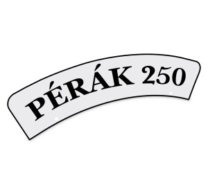 Tabulka na přední blatník - nápis Pérák 250