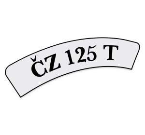Tabulka na přední blatník - nápis ČZ125T