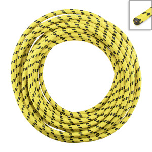 Kabel zapalovací - oplétaný - žlutý 10cm