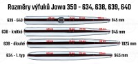 Výfuky Jawa 350/634 1.typ (sada) - CZ