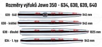 Výfuky Jawa 350 typ 634 (sada) - dovoz