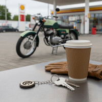 Dřevěný přívěšek na klíče - logo ČZ