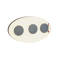 Dřevěná magnetka logo Jawa/ČZ - 10x5,5cm