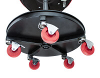 Dílenský sedák otočný s kolečky, stavitelný