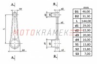 Ojnice úplná Jawa 350 typ 634-640 - CKR