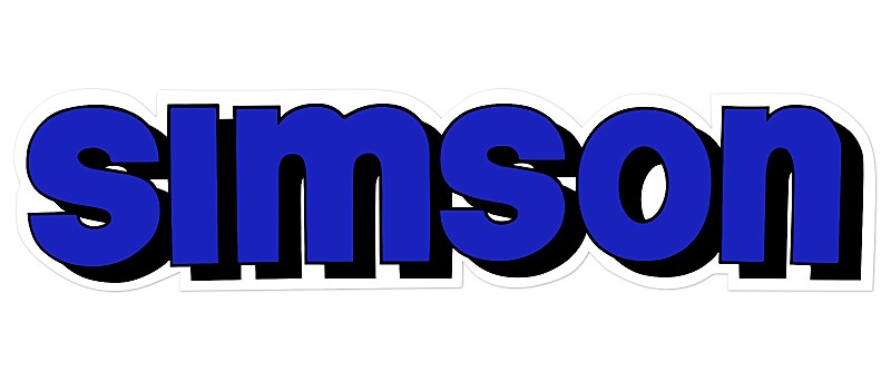 Samolepka Simson modrá - 1 ks