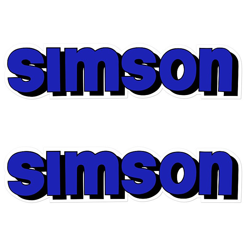 Samolepka Simson modrá - 2 ks