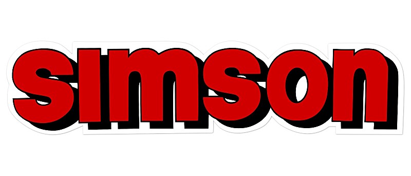 Samolepka Simson červená - 1 ks