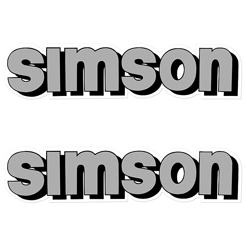 Samolepka Simson šedá - 2ks