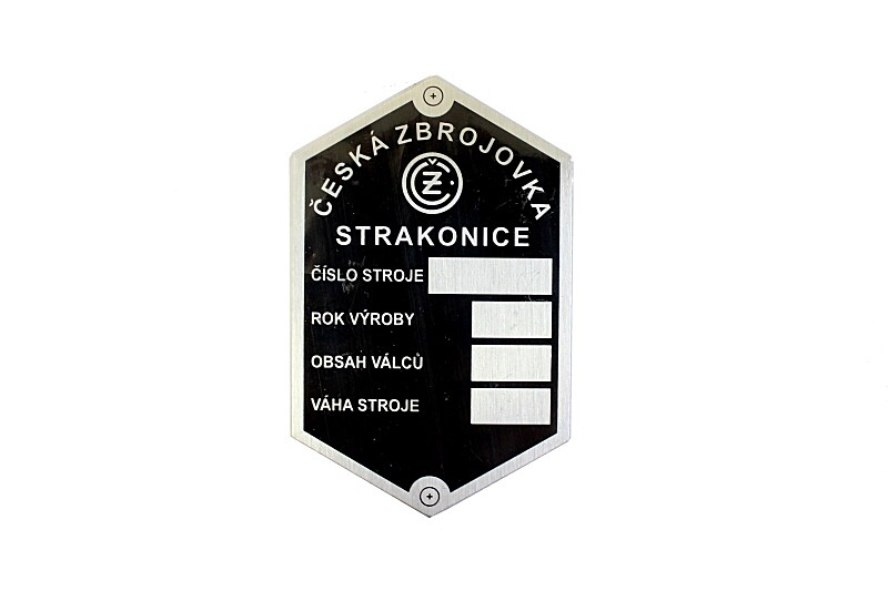 Štítek rámu ČZ 125/150 C