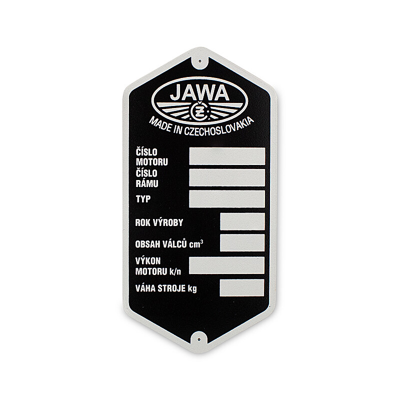 Štítek rámu JAWA/ČZ 250/350
