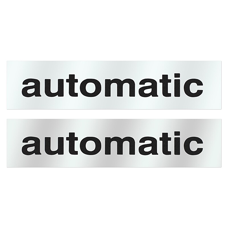 Samolepka automatic stříbrná - sada