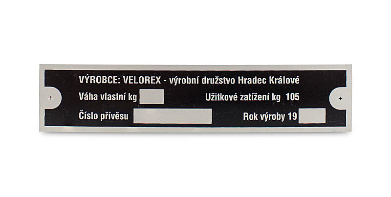 Štítek rámu Velorex Sidecar (78)