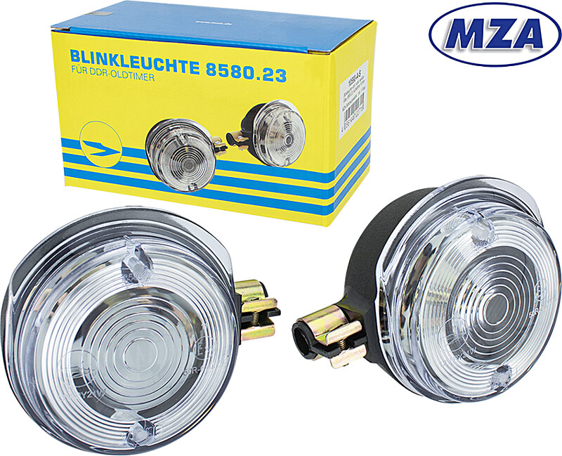 Sada předních blinkrů Simson S51 - čiré - MZA
