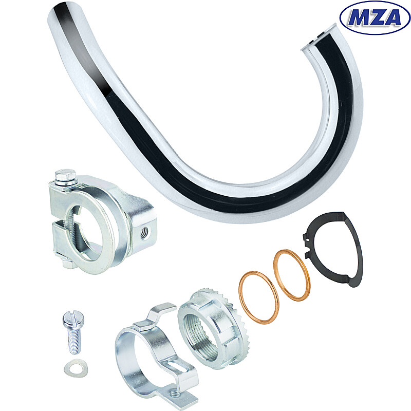 Koleno výfuku Simson S51, S70 Enduro D32 s příslušenstvím - MZA