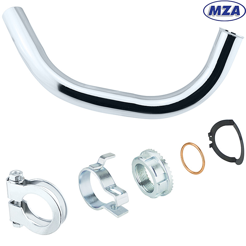 Koleno výfuku Simson S50, S51, S70 Elektronik D32 s příslušenstvím - MZA