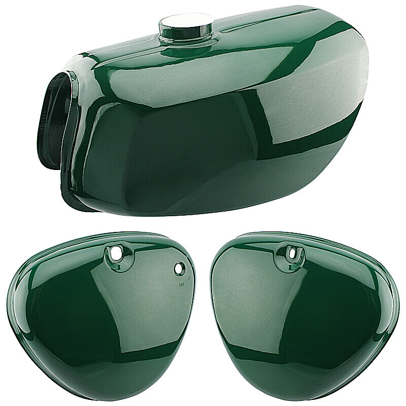 Nádrž + víka schránky Simson S51 Elektronik - zelená - POŠKOZENÁ