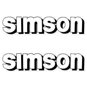 Samolepka Simson bílá - 2ks