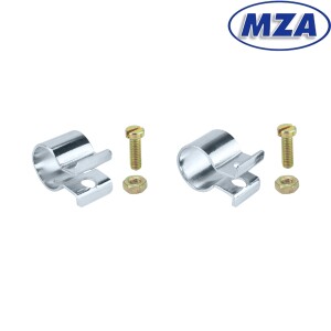 Objímka blinkru kulatého Simson - sada - MZA (chrom)