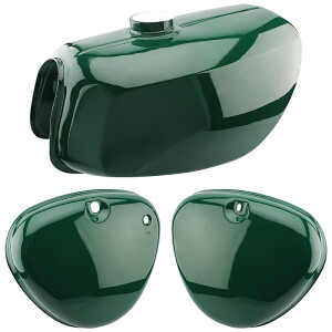 Nádrž + víka schránky Simson S51 Elektronik - zelená - POŠKOZENÁ