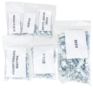 Sada šroubů celý motocykl (bez motoru) Babetta 207.500 - zinek