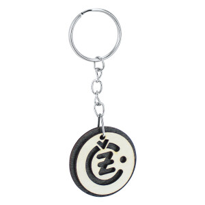 Dřevěný přívěšek na klíče - logo ČZ