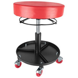 Dílenský sedák otočný s kolečky, stavitelný