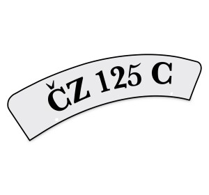 Tabulka na přední blatník - nápis ČZ125C