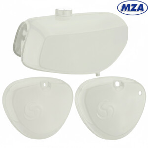 Nádrž + víka schránky Simson S51 Elektronik - bílá - MZA