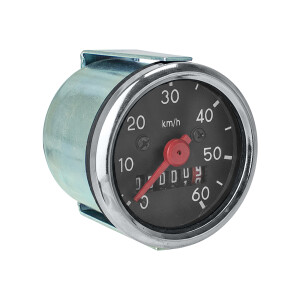 Tachometr 60km/h Babetta - černý ciferník - VÝPRODEJ