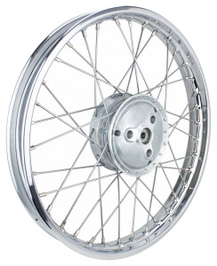 Kolo kompletní Jawa 90 - (paprsek nerez)