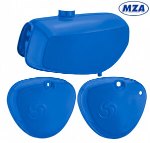 Nádrž + víka schránky Simson S51 Enduro - světle modrá - MZA